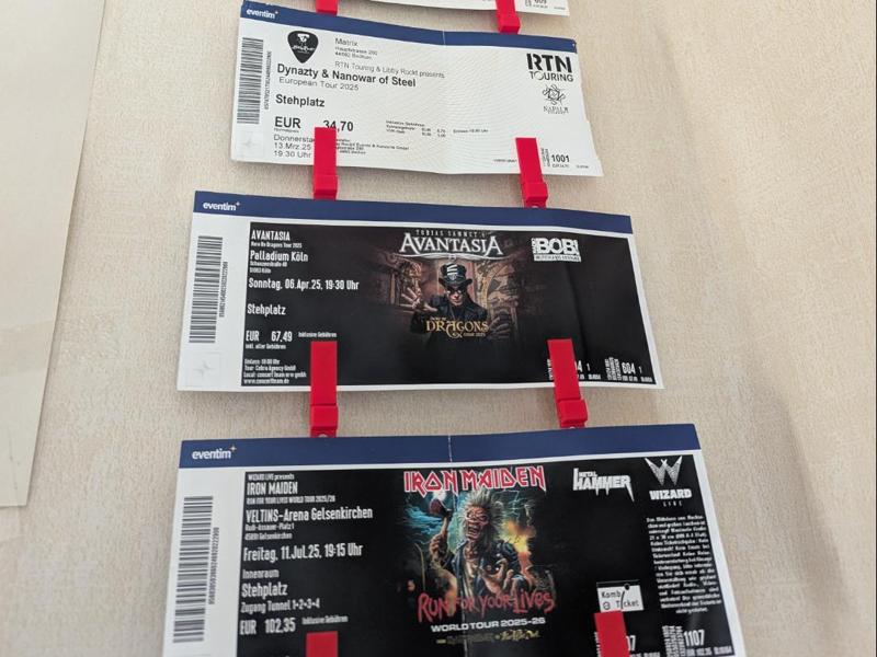 Concert Ticket Wall Holder