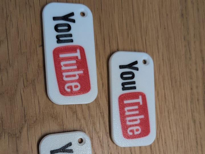 Youtube keychain with NFC tag