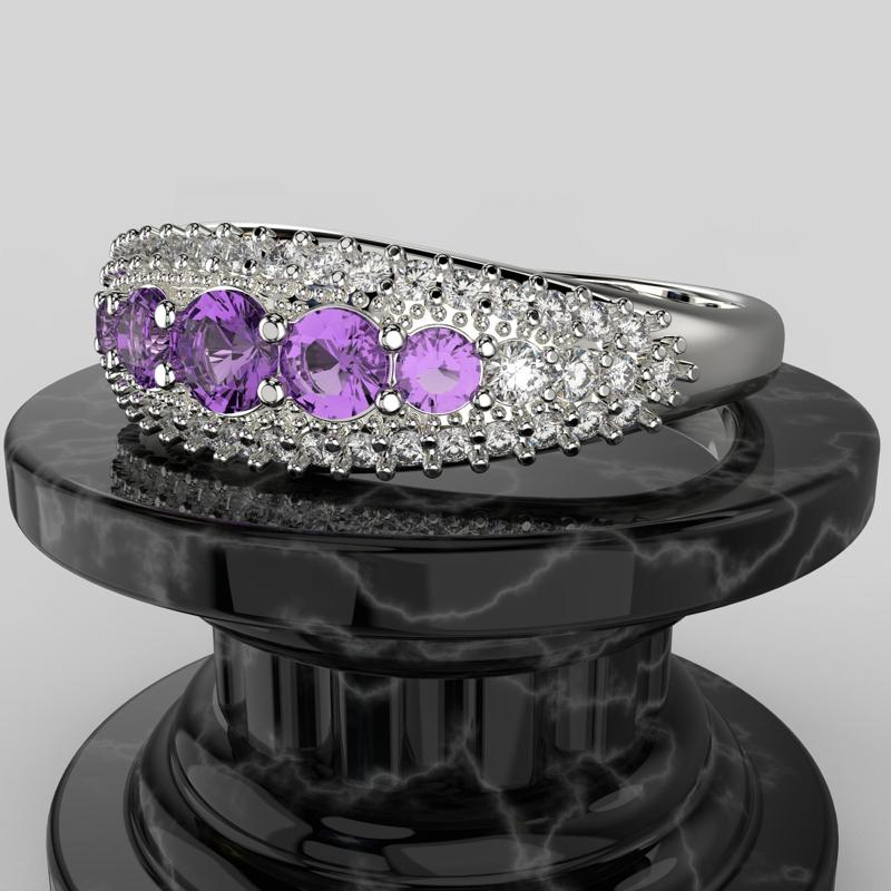 Engagement ring -05ct - printable STL