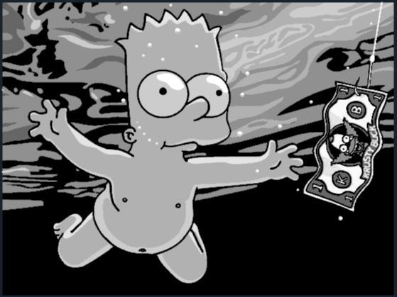 Bart Simpson Nirvana Cover HueForge