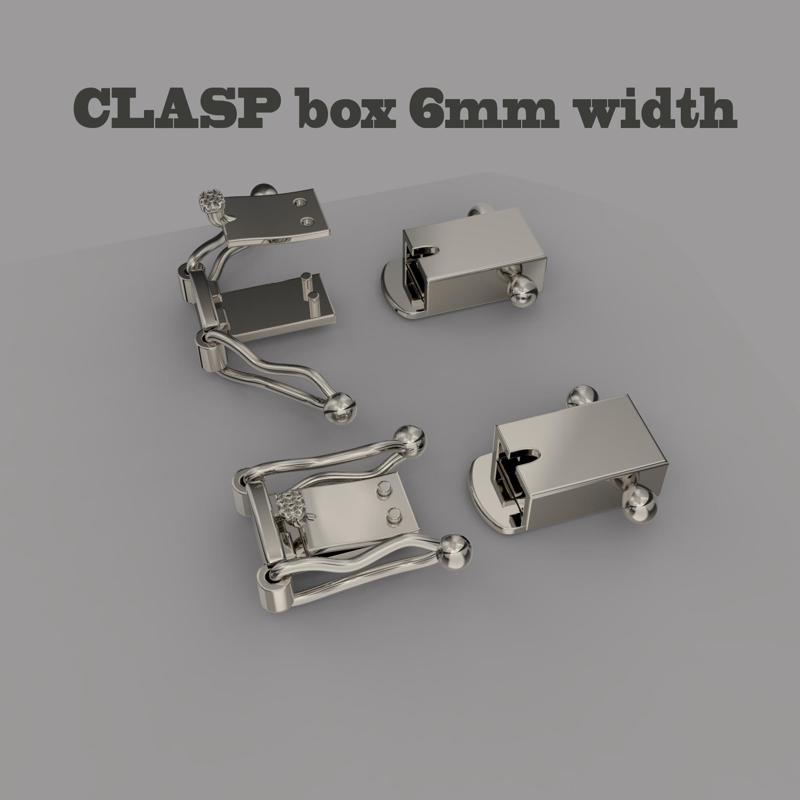 Jewelry CLASP box for chain 6mm ready for Print