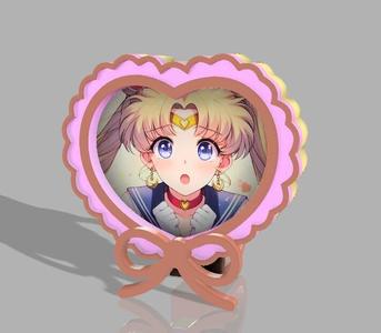 Kawaii heart photo frame