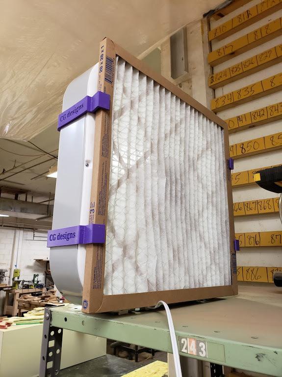 Box fan filter clips