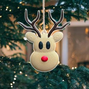 Christmas Rudolph Red Nose Reindeer 3D Ornament