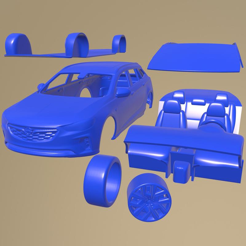 Opel Insignia Gsi Sport Tourer 2019 PRINTABLE CAR IN SEPARATE PARTS