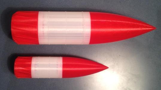 3 inch Hollow Body Printed Projectile Bullet Rocket