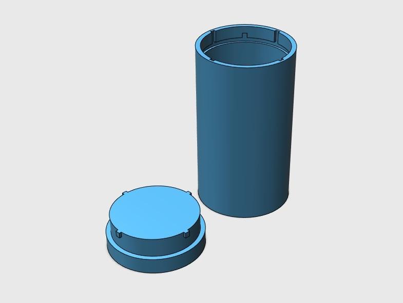 Container with twistcap 70mm*40mm round