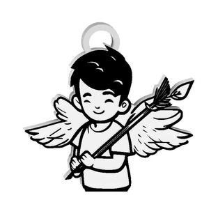 CHARMING CUPID KEYCHAIN / EARRINGS / NECKLACE