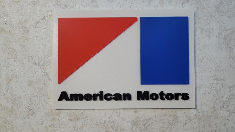 American motors logo wall plaque