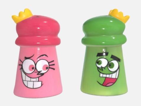 Fairly Odd Parents Cosmo Wanda Salt Pepper salero