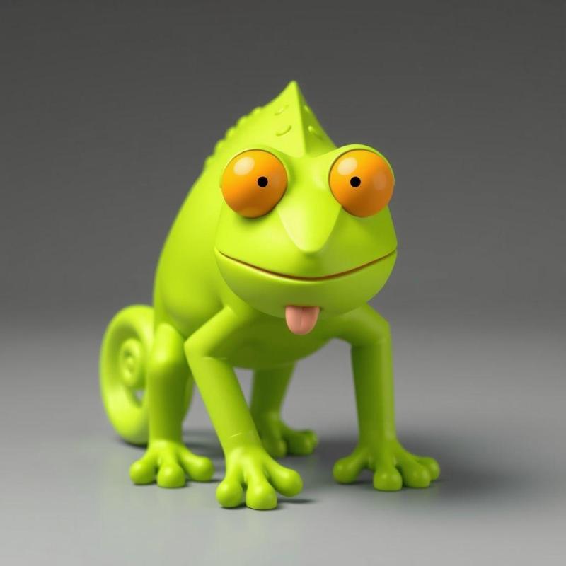 Playful Chameleon Figurine