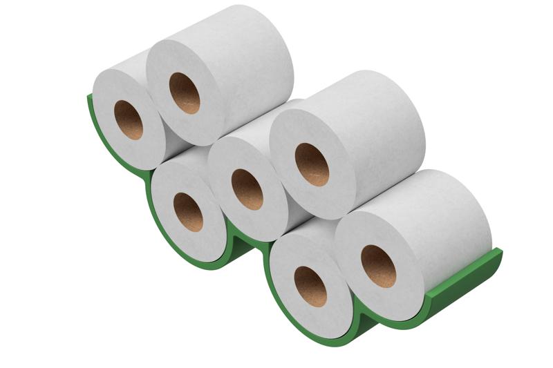 Modular Toilet Paper Cloud for wide rolls