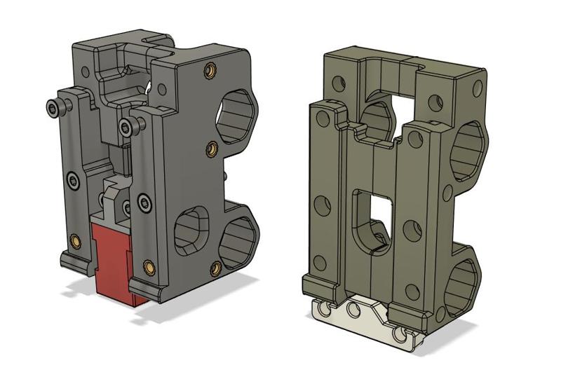 Voron legacy shorter X Carriage with klicky NG