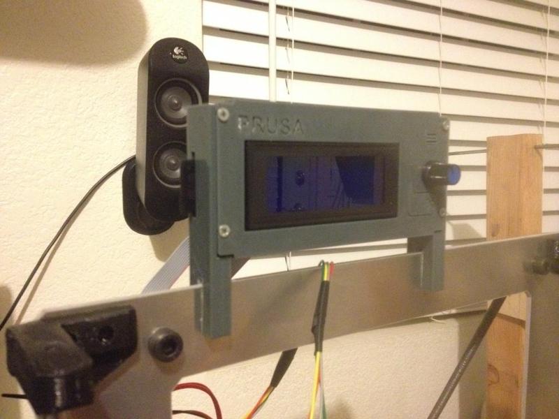 RepRapDiscount LCD Cover and Mount for Prusa i3x from DIYTechShop