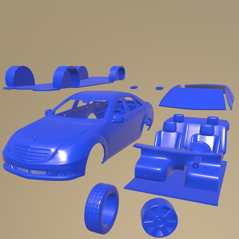 Mercedes-Benz S-Class 2010 PRINTABLE CAR IN SEPARATE PARTS