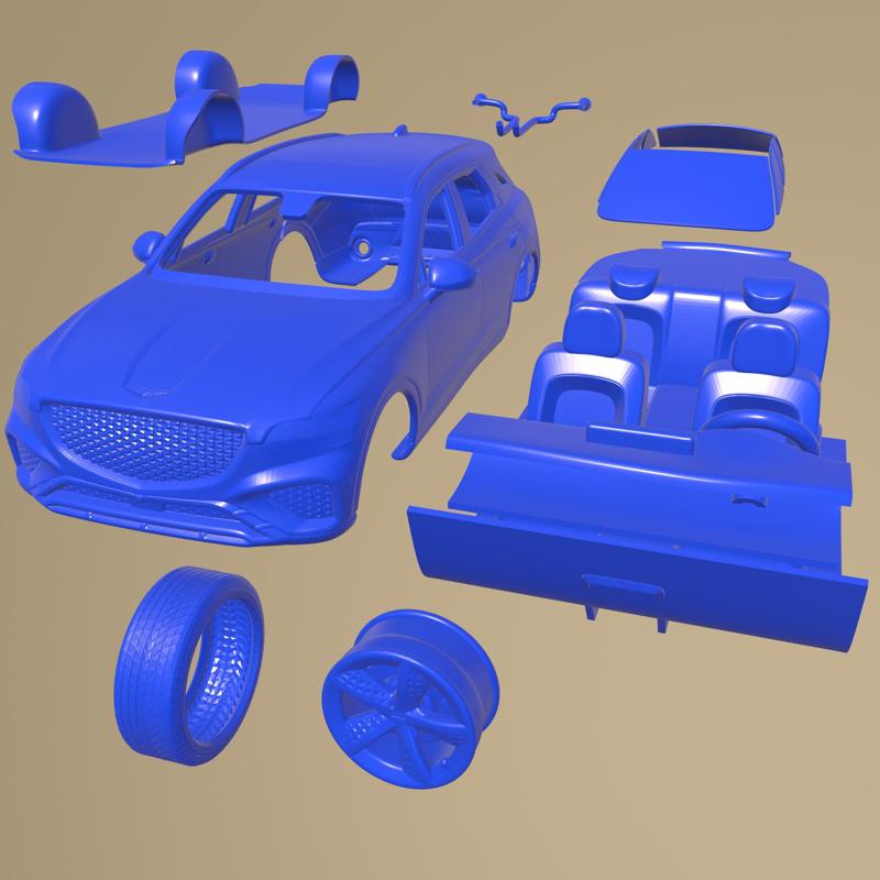 Genesis GV70 Sport 2022 PRINTABLE CAR IN SEPARATE PARTS