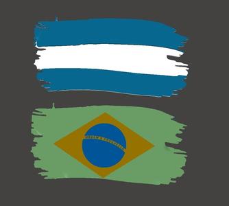 brazil argentina flags for chop