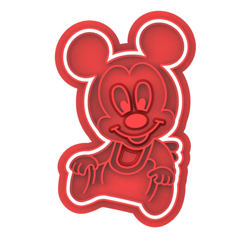 Mickey mouse baby sitting cookie cutter 8cm