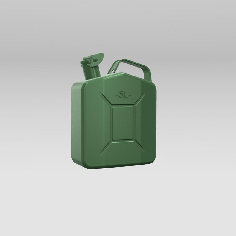 5 Liter Fuel Drum - 3D Green Sheet Metal Design