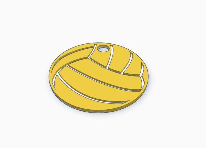 Volleyball Keychain