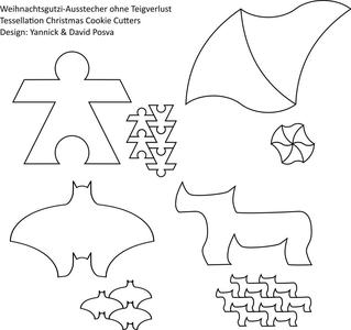 Cookie Cutters - Man Pictogram, Rhino, Wingsuit, Sailboat