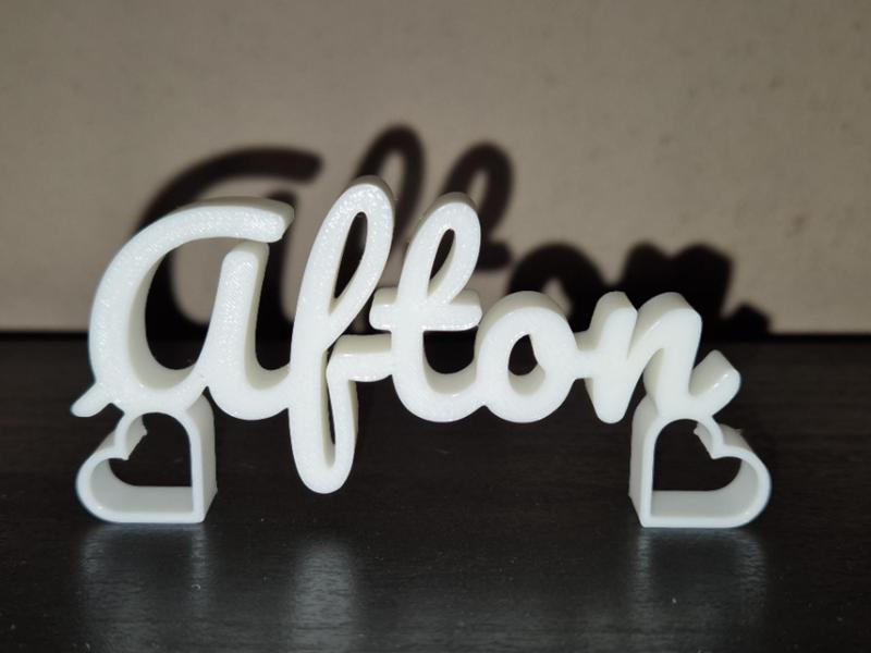 Afton Name Sign Display Decor