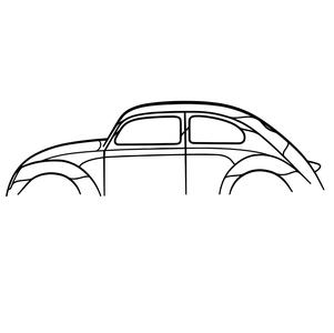 VW Beetle / Käfer Silhouette Wall Art