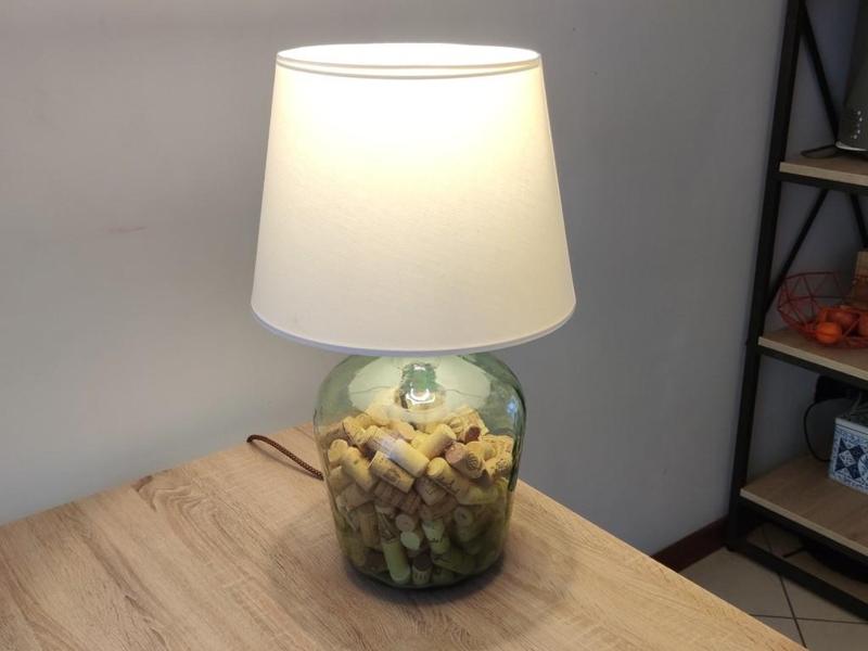 Demijohn lamp holder - portalampada damigiana