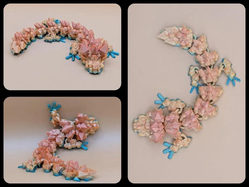 Articulated Flexi Baby-Kristall Drache V.2   