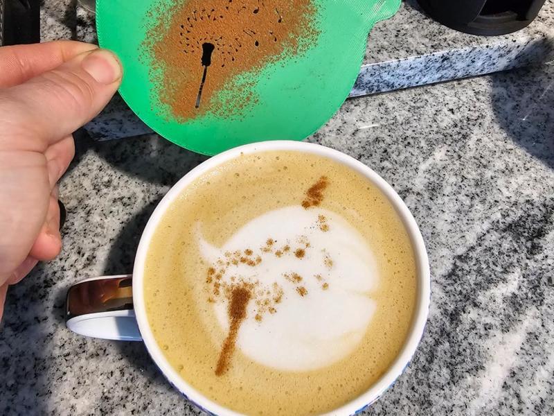 Perfect Music Note Flower Latte Art Stencil
