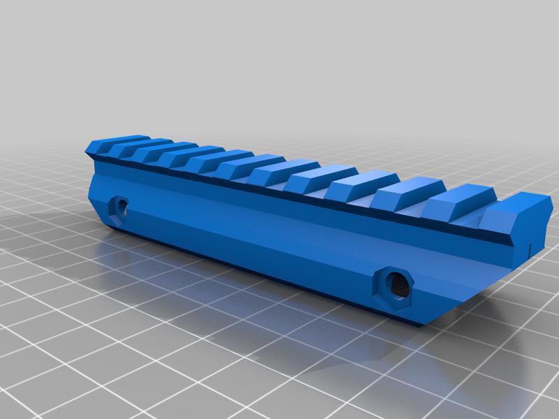 Picatinny Rail Riser 13mm - 25x5mm M5 nuts longer