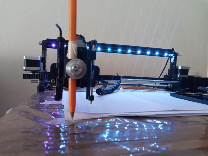 Eje Y + motor 28BYJ-48 y Cd-Rom+Leds 