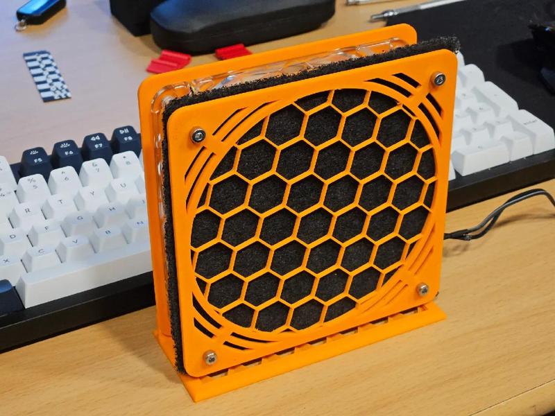 Crude/Quick/Simple sandwich soldering fume extractor 140mm   