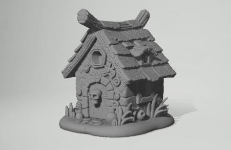 Haunted Halloween Small Cottage – Spooky 3D Print