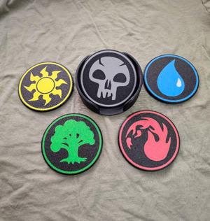 Magic the Gethering Mana Coaster Set