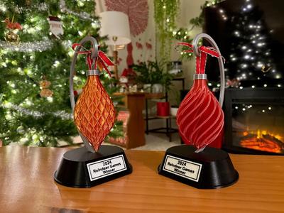 Reindeer Games Trophy and Christmas Ornament Display Stand   