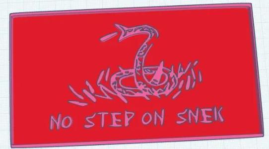 No Step On Snek Keychain   
