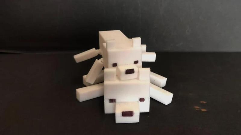Articulated Minecraft Arctic Fox   