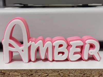 Amber Disney Name Sign Decorate Room child Birth