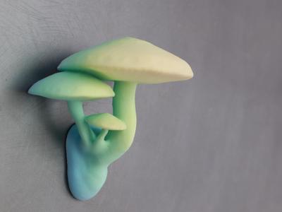Triple Mushroom Magnet