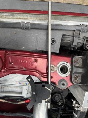 Volvo B230 redblock pulley alignment tool