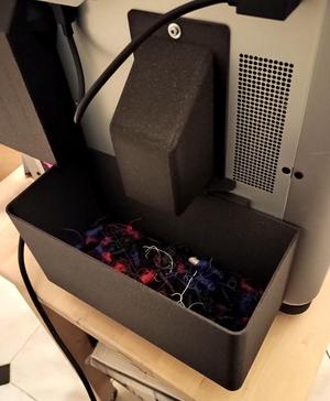 X1C Slide-in poop bucket with chute