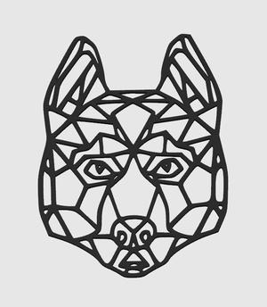2D low poly Husky