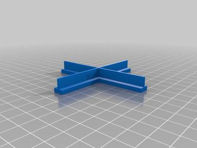 Length test stick for x and y, 80 mm x 80 mm x 10 mm