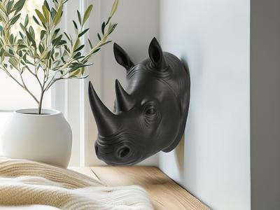 Rhino Head Sculpture