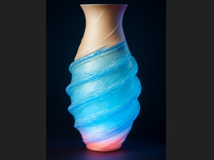 Elegant Spiral Glow Vase 