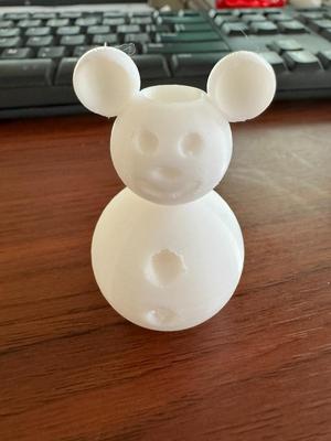 Mickey Snowman strawtopper