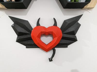 Devil Heart Low Poly