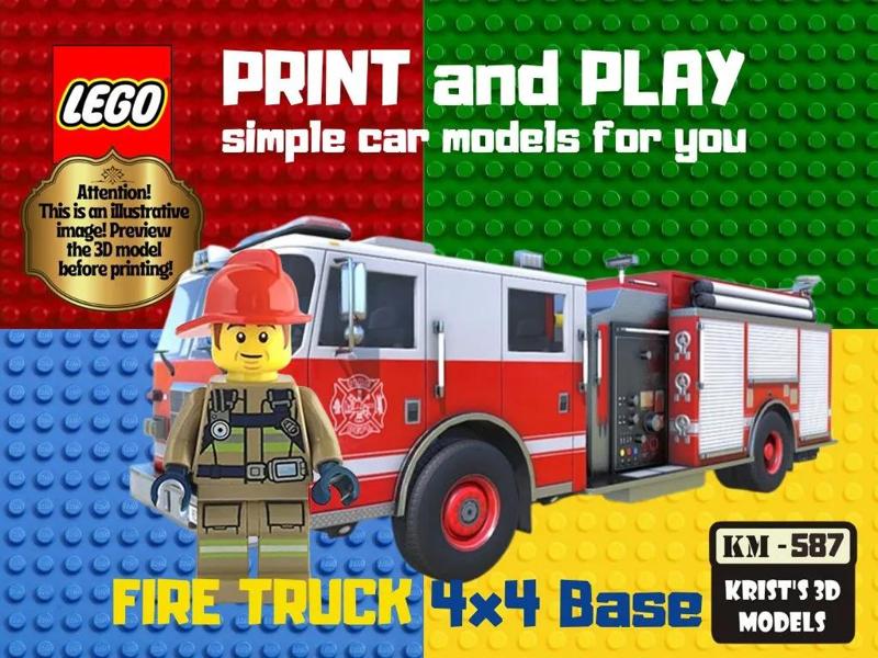 LEGO Fire Truck 4x4 Base   