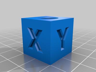 Calibration Cube with 10mm Holes